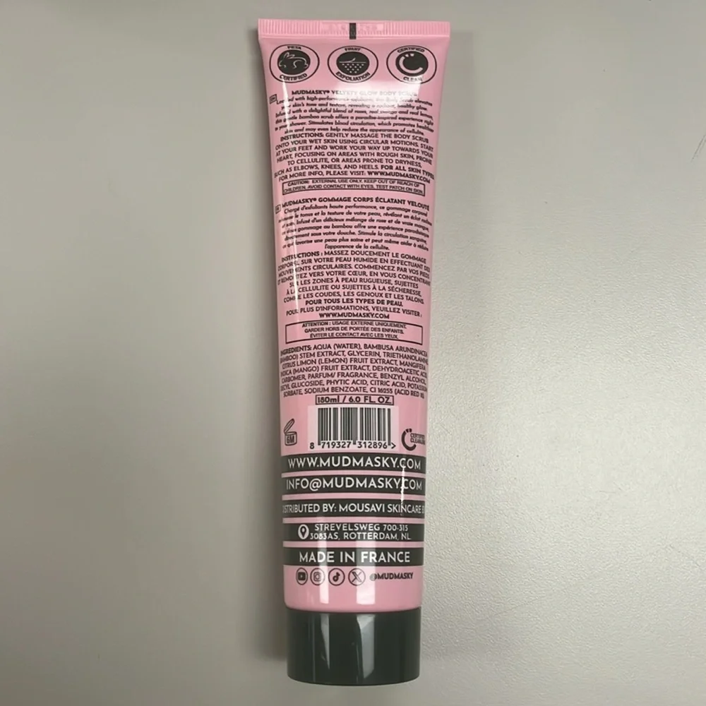 Mudmasky velvety glow Body Scrub New unopened 6oz